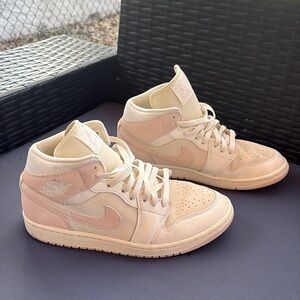 Women's baby pink Air Jordans size 10